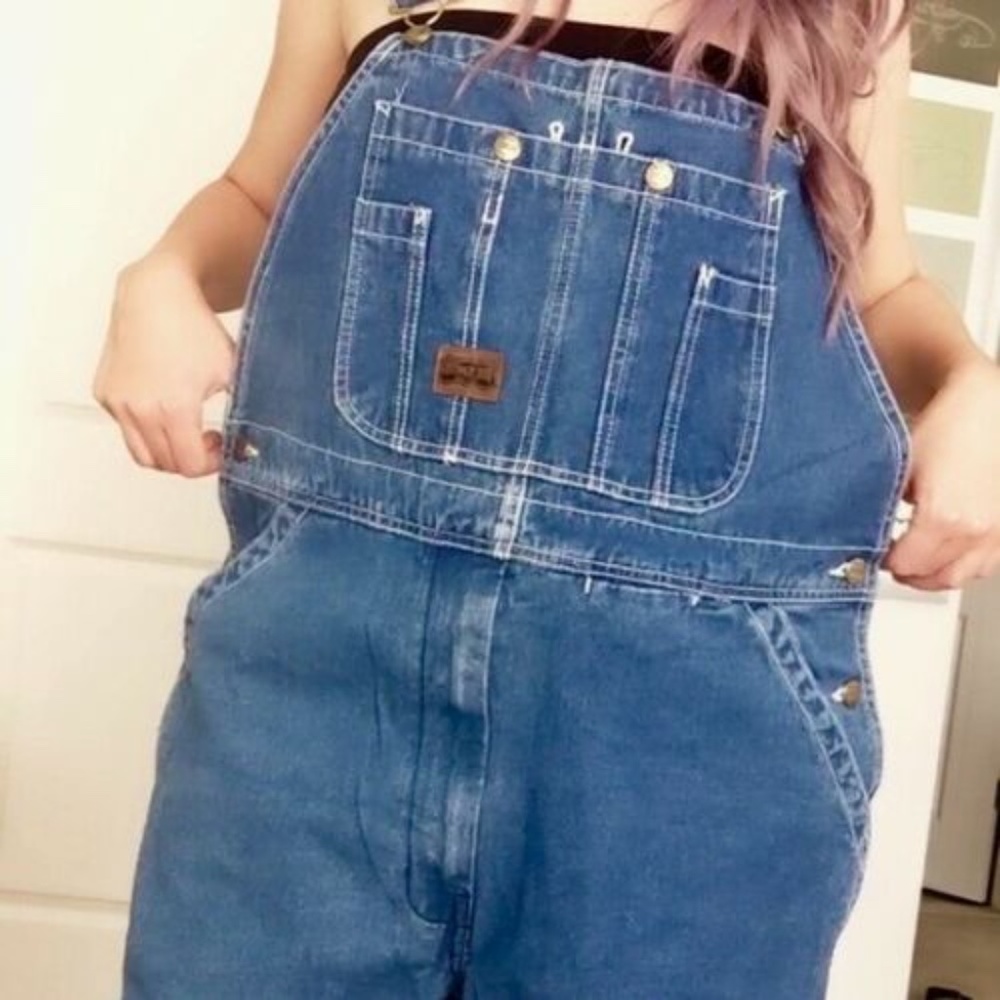 Vintage Big Smith Carpenter Bib Denim Jean Overall - Picture 4 of 9